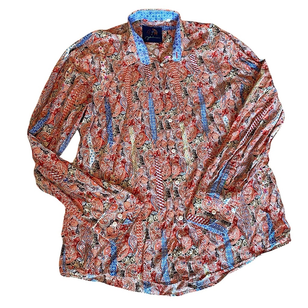 John Lennon men’s Colorful Paisley Button-Up Shirt
Orig. $185